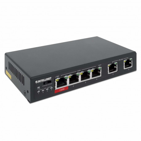 Intellinet 561686 Fast Ethernet lüliti 6x RJ45, sh 3x PoE ja 1x High-Power PoE