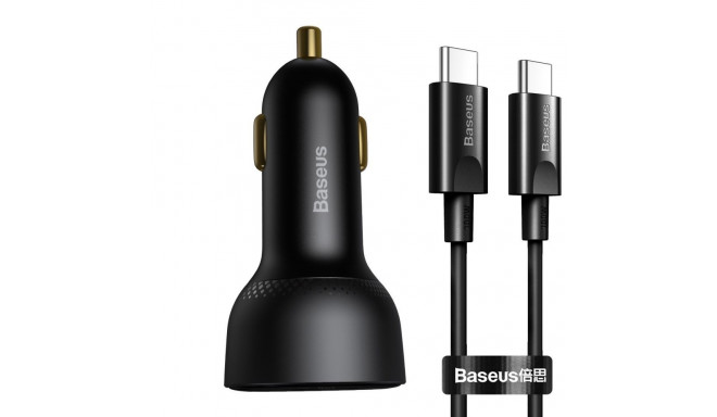 Baseus Superme Auto Lādētājs + kabelis USB-C / 100W