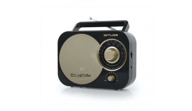 Muse M-055RB AUX in must/kuldne kaasaskantav raadio