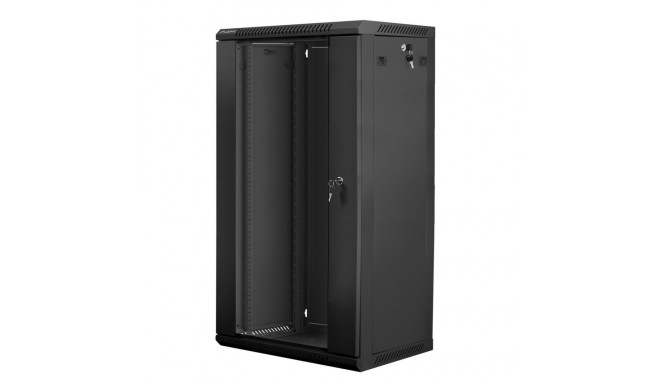 Lanberg WF01-6422-10B rack cabinet 22U Wall mounted rack Black