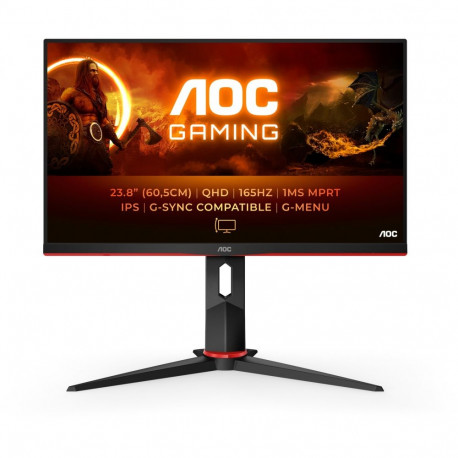 "61cm/24"" (2560x1440) AOC Q24G2A/BK Gaming IPS 1ms 165Hz IPS QHD DP HDMI LS Black Red"