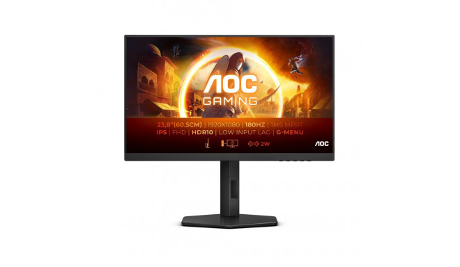 "23,8""/24"" (1920x1080) AOC 24G4X IPS Gaming 180Hz DP 2x HDMI LS IPS HDR10 0,5 ms Black"