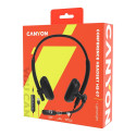 CANYON PC headset HS-07 PC Mic 3.5/USB Flat 2.8m Black