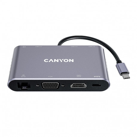 CANYON hub DS-14 8in1 4k USB-C Dark Grey