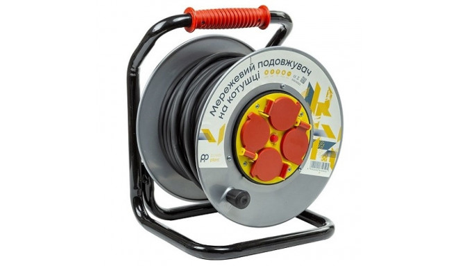 Extension Cord with Reel 25m, 4 sockets, 3x2.5mm2