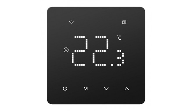 Tuya Programmable Heating Thermostat For Gas Boiler Control, Wi-fi, 3a, 230vac (Black)