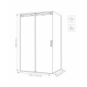 SHOWER CABIN MILDA 120X80X1950 GREY