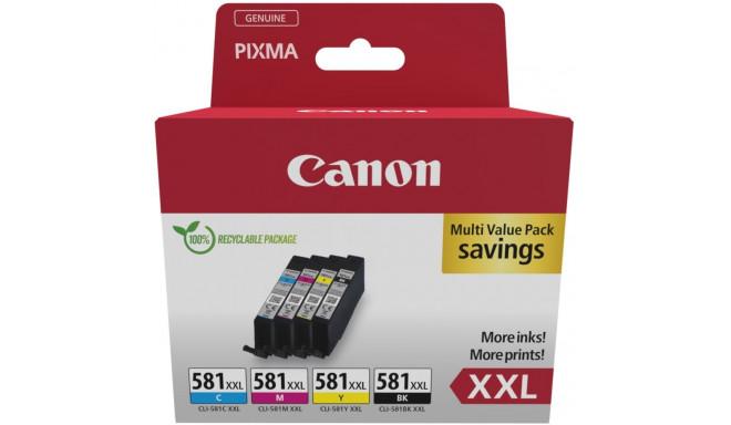 "Canon Tinte CLI-581XXL 1998C007 4er Multipack (BKMCY)"