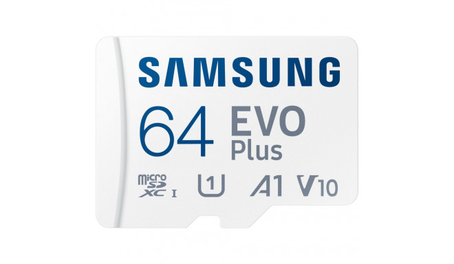 "CARD 64GB Samsung EVO Plus microSDXC UHS-I U1 V10 A1 inkl. SD Adapter"