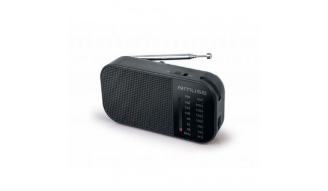 Muse M-025 R, Portable radio, Black