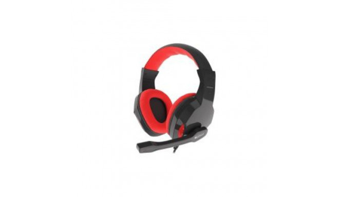 Genesis ARGON 110 Gaming Headset, On-Ear, Wired, Microphone, Black/Red