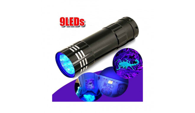 Mini Portable Flashlight 9 LED UV Ultra Violet Torch Light Lamp Flashlight
