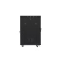 RACK CABINET 19" FREE-STANDING 22U/600X800 (FLAT PACK) WITH GLASS DOOR LCD BLACK LANBERG V2