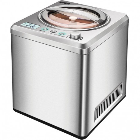 Eismaschine Exklusiv (edelstahl (gebürstet), für 2.000ml Eiscreme, 180 Watt Kompressor)