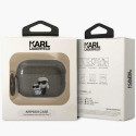 Karl Lagerfeld KLAP2HNKCTGK Airpods Pro 2 vāciņš melns|Gliter Karl Choupette