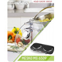 Mesko Home MS 6509 hob Black Countertop Sealed plate 2 zone(s)