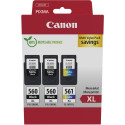 "Canon Tinte PG-560XL/CL-561XL 3712C009 3er Multipack (2xBK/Color)"