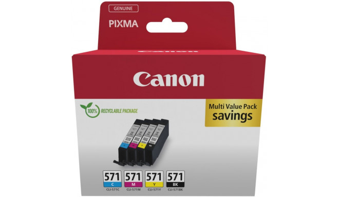 "Canon Tinte CLI-571 0386C008 4er Multipack (BKMCY)"