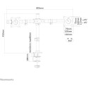 "Neomounts FPMA-DCB100DBLACK Tischhalterung für zwei Flachbildschirme bis 27"" (69 cm)."