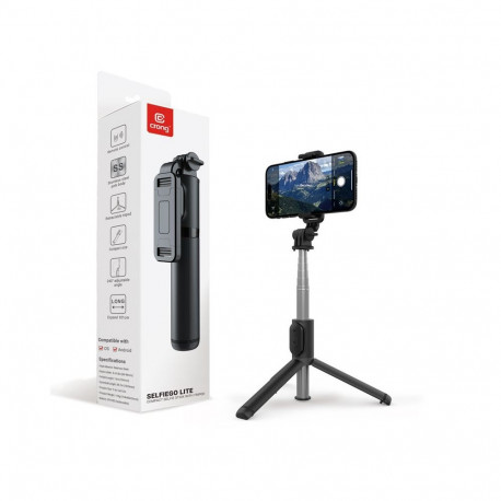 Crong statiiv-käsistatiiv Compact Bluetooth, must