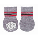 Dog socks, non-slip, XS–S, 2 pcs., grey