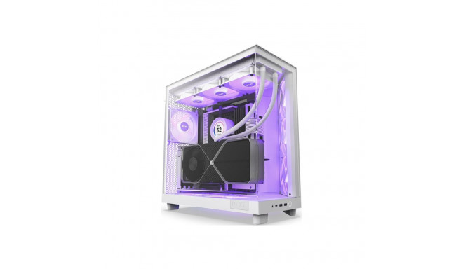 NZXT PC case H6 Flow RGB midi tower white