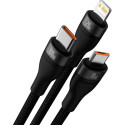BASEUS cable 3in1 Type C / USB A to Micro USB / Lightning / Type C PD QC 5A 100W CASS030101 1,2 m bl