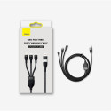 BASEUS cable 3in1 Type C / USB A to Micro USB / Lightning / Type C PD QC 5A 100W CASS030101 1,2 m bl