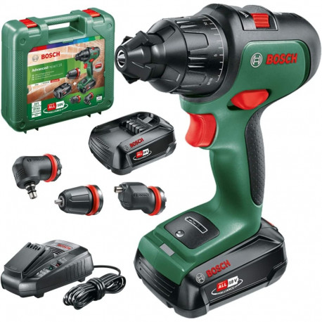 Bosch Cordless Impact Drill AdvancedImpact 18, with attachments (green/black, 2x Li-Ion battery 2.5A