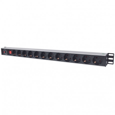Intellinet vertikaalne rack-paigaldatav 12 väljundiga toitejaotusseade (PDU), EU CEE 7/3 pistikupesa