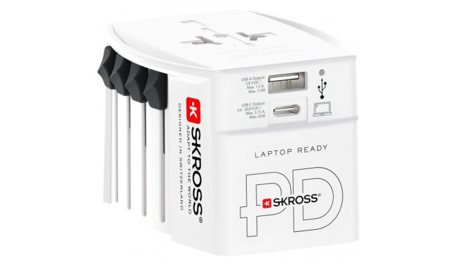 Reisiadapter Skross MUV USB AC65PD