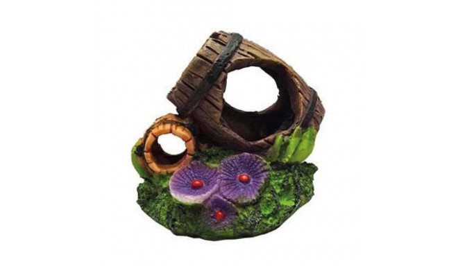 Aquarium decoration, barrel 9x8x8cm