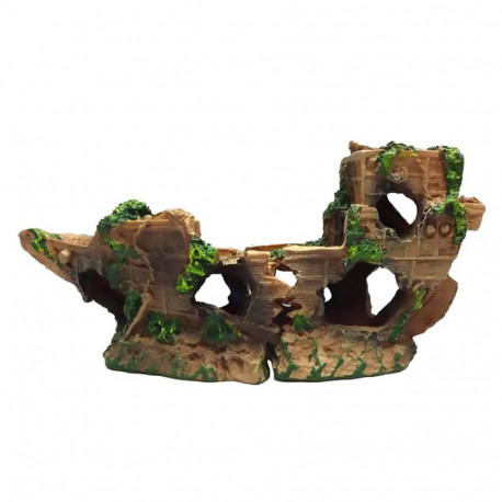 Aquarium decoration, shipwreck 22,5x7,5x12,5cm