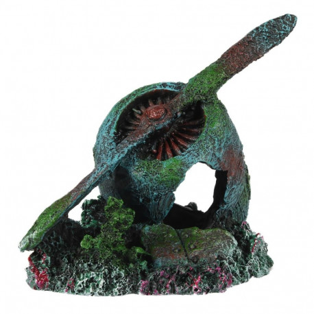 Aquarium decoration, plane engine 12x9,2x10,7cm