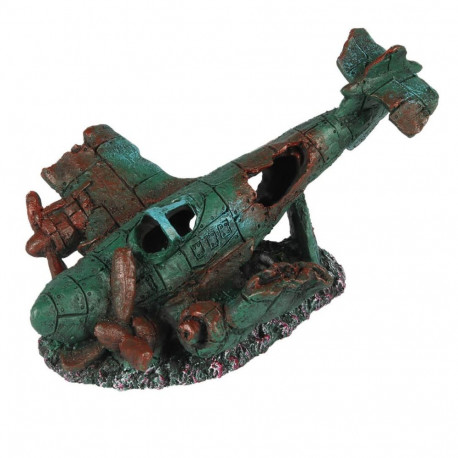 Aquarium decoration, sunken plane 17x12,5x11cm