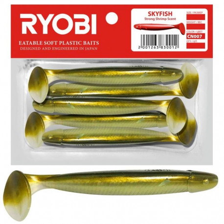 Soft lure Scented Ryobi Skyfish 88mm CN007 5pcs