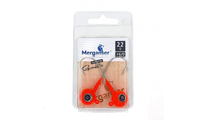 Jigipea, 3D Eyes, 8 g, punane, konks Gamakatsu 5/0, 2 tk, Merganser