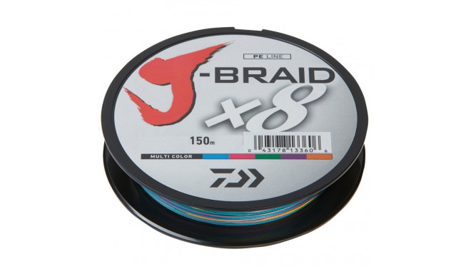 Braided fishing line Daiwa J-Braid X8 0.13mm 150m multi colour