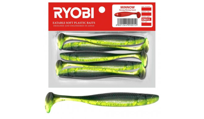 Minkštas masalas Scented Ryobi Minnow 93mm CN012 5vnt