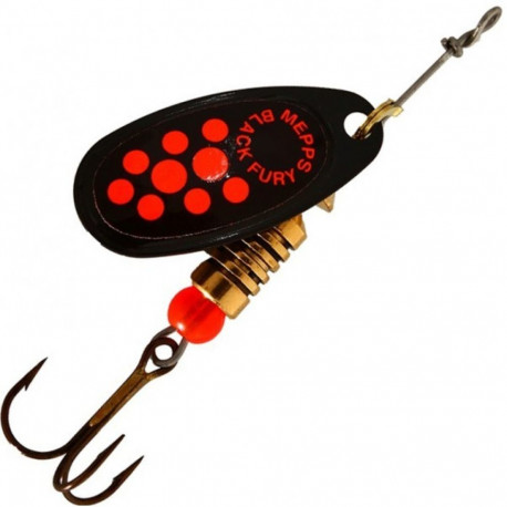 Spinner MEPPS AGLIA BLACK FURY-4 8,0g black/orange dots