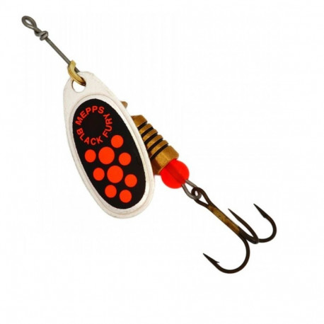 Spinner MEPPS BLACK FURY-4 8,0g hõbe/oranž Dots