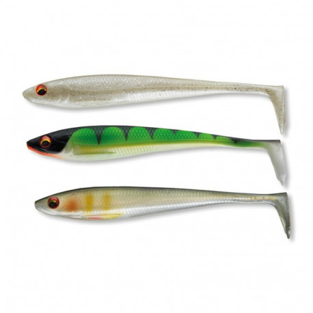 Soft lure Daiwa PX DuckFin Shad UV&Nature Set 12.5cm 5pcs