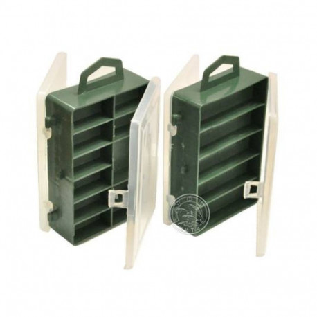 Tackle box two sided 115x85x35mm 11+5 drawers