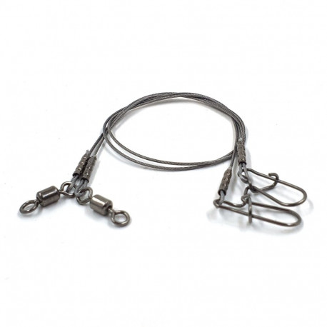 Steel leader, 7x7 Nailon covered, 18 kg, 30 cm, 2 pcs, Merganser