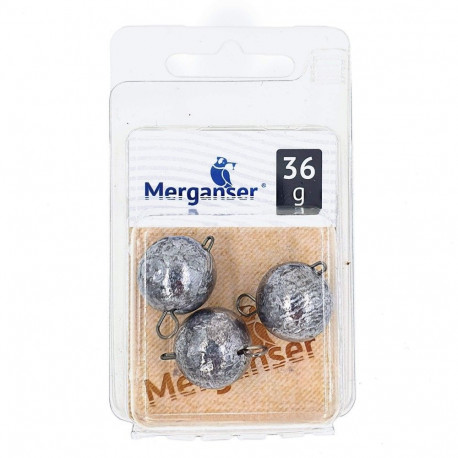 Jig sinker RB, 28 g, unpainted, 3 pcs, Merganser