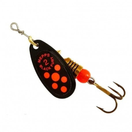 Spinner BLACK FURY-2 4,5g black/orange dots