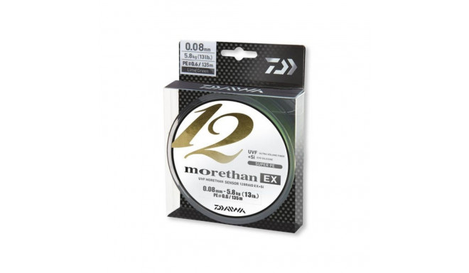 Braided line Daiwa Morethan 12 Braid EX+SI 0.18mm 135m lime green