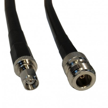 Cable LMR-400, 1m, N-female to RP-SMA-male