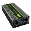 Qoltec 51923 Pure Sine Wave Inverter Monolith | 3000W | 6000W | 24V to 230V | LCD