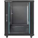 Qoltec 54518 19" RACK cabinet | 15U | 600 x 855 x 600 | Tempered glass door
